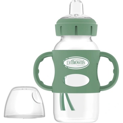 Dr. Brown's Преходно шише Dr. Brown's - Milestones, 270 ml, зелено (72239329795)