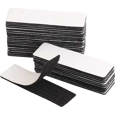 Samolepiaci suchý zips (Velcro) – čierny, 3 × 10 cm, 10 ks
