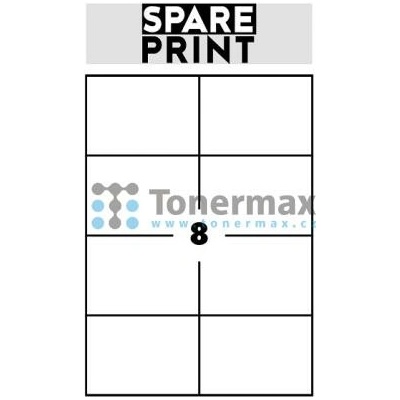 Spare Print Premium A4 8 etiket 105x74 mm 100 archů bílé