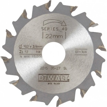 DeWalt DT1306 Kotúč drážkovací 105x22mm /12 Z pre lamelovaciu frézu DW682K