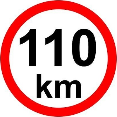 Traiva s.r.o Omezení rychlosti – 110 km/hod retroreflexní Verze: Samolepka ∅ 200 mm - Kód: 03719