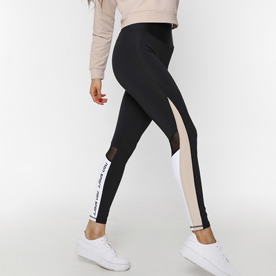 NDN fitness legíny dámske Emili X085 čierna capuccino