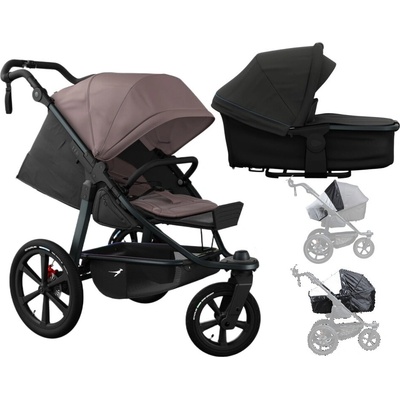 Tfk set PRO frame 2024 + carrycot + seat 2026 + příslušenství Anthracit/Brown