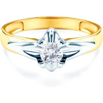 Image 1 of SAVICKI Годежен пръстен Savicki: двуцветно злато, бял сапфир