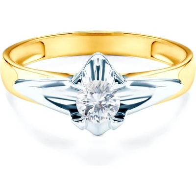 SAVICKI Годежен пръстен Savicki: двуцветно злато, бял сапфир