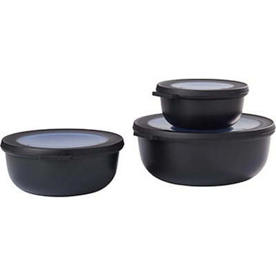 Mepal Multi Bowl Set Nordic Černá 3dílný 350 a 1,25 litru 750 ml