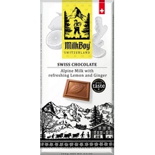 MILKBOY SWISS Mléčná čokoláda Lemon & Ginger 100 g