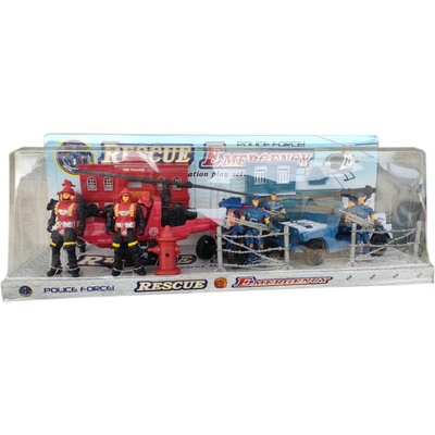 Пожарна и полиция комплект детска играчка за момчета