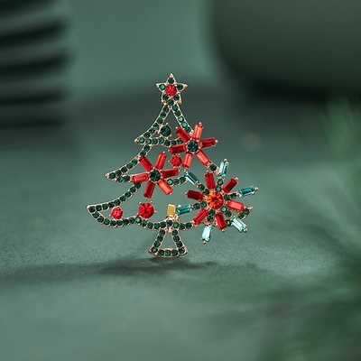 Éternelle Vánoční brož Swarovski Elements Benecia - vánoční stromeček B2050-20201071C