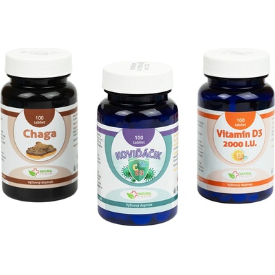 Natural Pharm Koviďáčik Vitamín C Zinok D3 2000 I.U. 100 tabliet