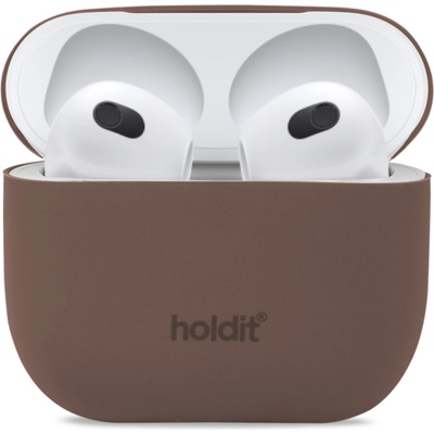 Holdit Kaлъф Holdit Silicone Case за AirPods 3 - Dark Brown