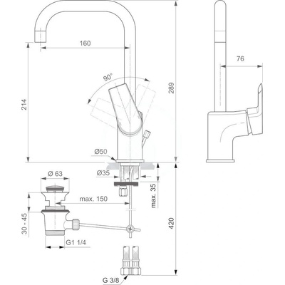IDEAL STANDARD Tesi A6571AA