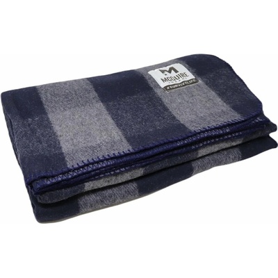 McGuire Gear Deka vlněná obšitá kostkovaná MODROŠEDÁ bk-262-gy-nv 160x230