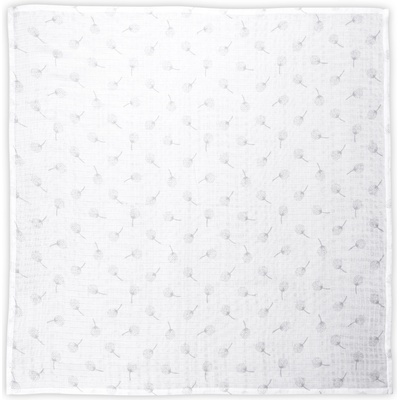 Lorelli Памучна пелена Lorelli - 80 х 80 cm, сива флорал (10340092309)