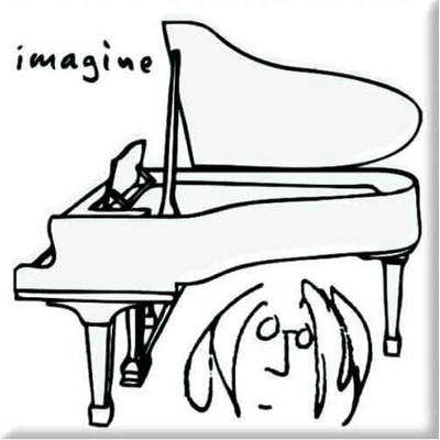 John Lennon Imagine Black On White Магнит (JLMAG18)