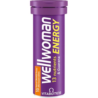 Vitabiotics Wellwoman Energy | Effervescent [10 разтворими таблетки] Портокал