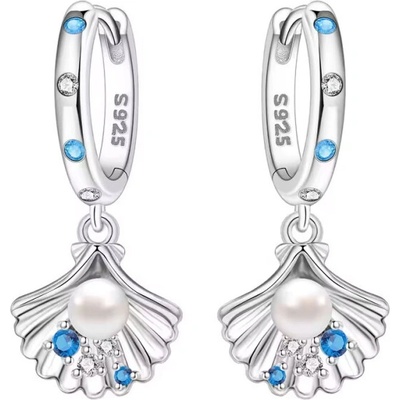 GRACE Silver Jewellery Stříbrné náušnice s motivem lastury E-OTE4253/388 Stříbrná