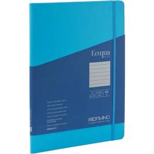 Fedrigoni Тетрадка Ecoqua , A4, картонена корица, със скрита спирала, 70 листа, синя (19042911)
