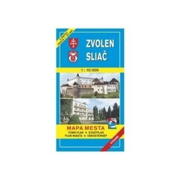 Zvolen Sliač Mapa mesta Town plan Stadtplan Plan miasta Várostérkép SK Mapa s