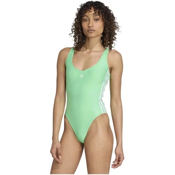 Adidas Бански костюм Adidas Originals Adicolor 3 Stripes swimsuit - Green (Semi Screaming Green)