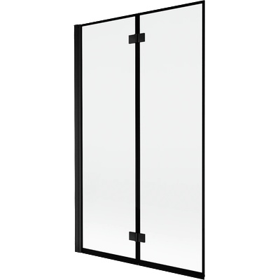 Mexen Mist параван за вана 2-крилен ляв 110 x 150 см, черна рамка, черен - 8A9-110-002-70-70-L (8A9-110-002-70-70-L)