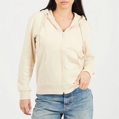 Brave Soul Суичър Brave Soul Classic Zip Through Hoodie with Pockets - Stone