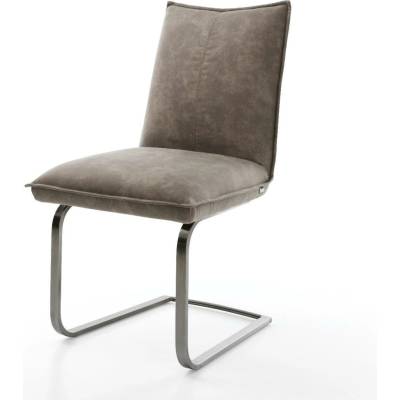 Delife Lelio-Flex mikrovlákno taupe vintage plochý grafit taštičkové pružiny