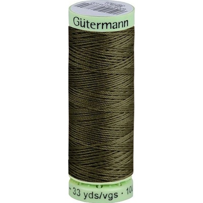 Polyesterové nitě Gütermann Jeans návin 30 m, střední, 269 olivová tmavá
