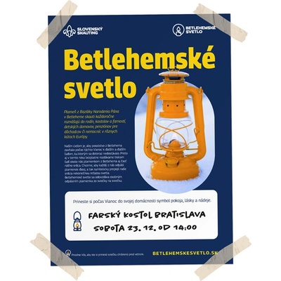 Plagát Betlehemské svetlo – modrý 2023