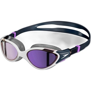 Speedo Women's Biofuse 2.0 Mirrored Swim Goggles | Designed for Women | Patented Adjustment Mechanism | Anti-Fog | Waterproof | Comfortable Fit White/True Navy/Sweet Purple One Size - 8-003775 (8-003775)