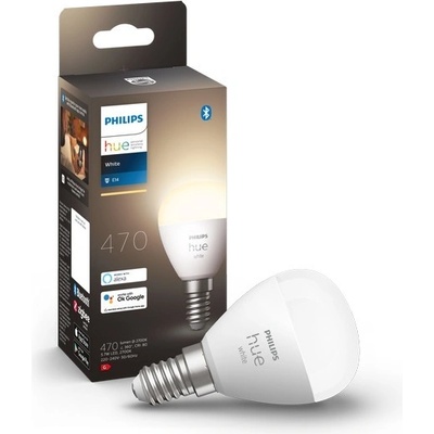 Philips HUE LED světelný zdroj, 5,7 W, 470 lm, teplá bílá, E14 PHLEDHP5.5/WHE