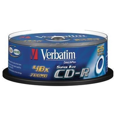 Verbatim CD-R 700MB 52x, Super AZO, spindle, 25ks (43352)