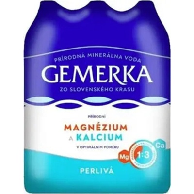 Gemerka Mg a Ca mineralna voda perlivá 6 x 1,5 l