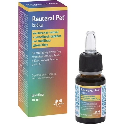 NBF Lanes Reuteral Pet kočka kapky 10 ml