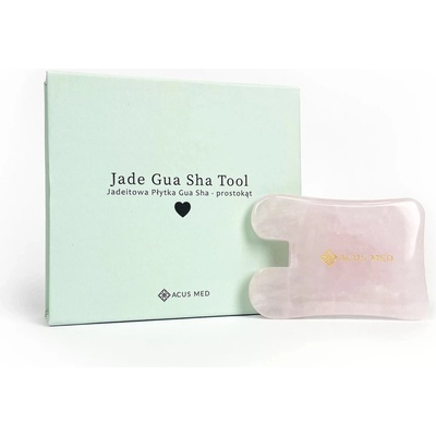 Acus Med Kámen Gua Sha | Nefritová masážní deska obdélník růžová