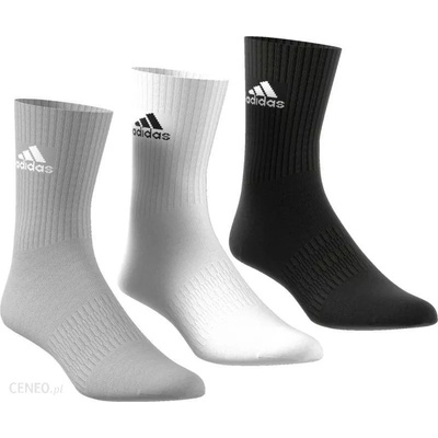 adidas ponožky Cush Crew 3 páry Grey/White/Black