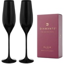 Diamante poháre na šampanské Ghost Black 2 x 210 ml