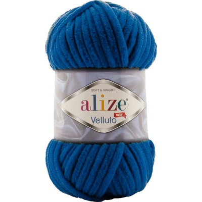 Alize příze Velluto 141 výrazná modrá