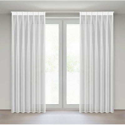 ZÁCLONA LUCY NA PÁSCE FLEX 140 X 270 CM BÍLÁ