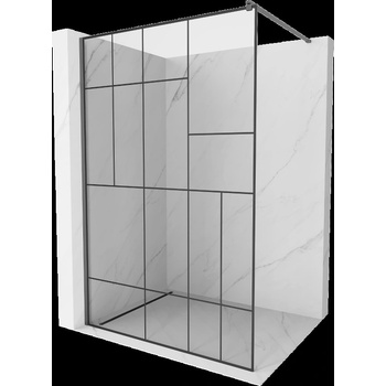 Mexen Kioto стена за душ Walk-in 140 x 200 см, черен модел 8 мм, gun metal - 800-140-101-95-78 (800-140-101-95-78)