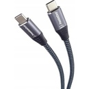 PremiumCord ku31cw05 USB-C M/M, 100W 20V/5A 480Mbps bavlněný oplet, 0,5m