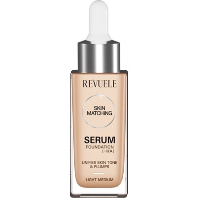 Revuele Serum Foundation [+HA] hydratačný make-up pre zjednotenie farebného tónu pleti Light-Medium 30 ml