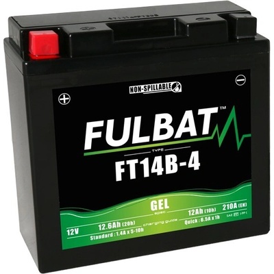 Baterie 12V, YT14B-4 GEL, 12Ah, 210A, bezúdržbová GEL 150x69x145, FULBAT (aktivovaná ve výrobě) FULBAT M310-060