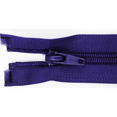 Pro Háčkování Spirálový zip dělitelný 80 cm maceškově fialový