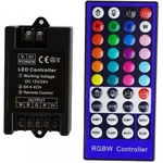 Lightex Радиочестотен контролер с дистанционно управление за RGBW LED лента, 40 бутона, 12-24V/384W-768W - Lightex (908BA0030008)