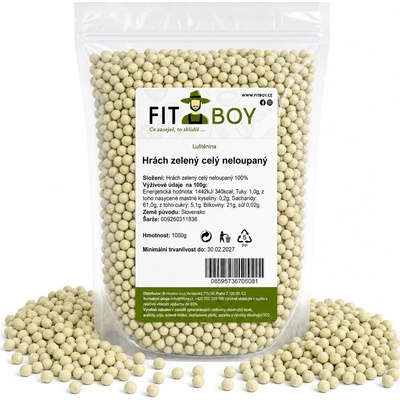 Fitboy Hrach zelený celý nelúpaný 1 kg