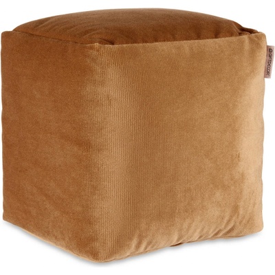Giftdecor Sametový taburet, 30 x 30 cm, oranžový