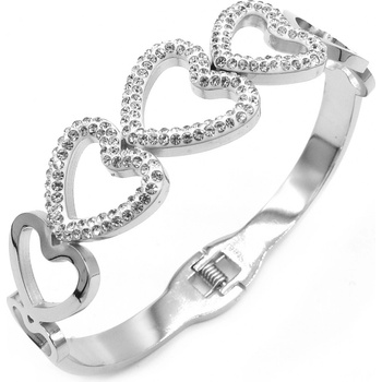 Steel Jewelry náramek srdce z chirurgické oceli NR220176