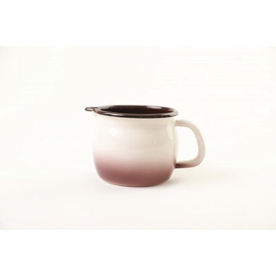 Metalac Hrnček smaltovaný s výlevkou 10 cm CAPUCCINO 800 ml