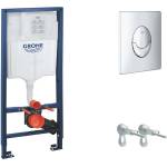 GROHE Rapid SL - Комплект за монтаж пред стена за висяща тоалетна, височина 1, 13 м, бутон за управление Skate Air, хром 38721001 (38721001)